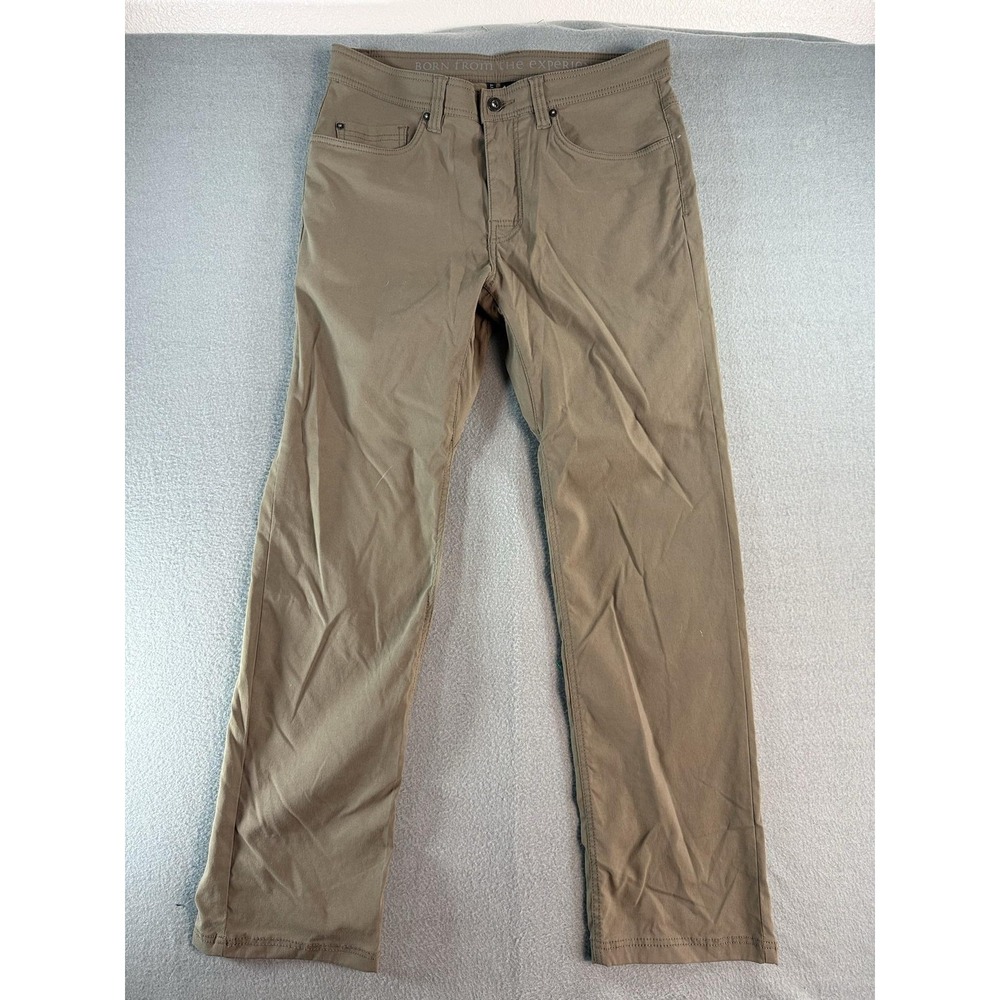 PrAna Brion Pants Mens 32x32 Brown Slim Fit Nylon Stretch Casual M4BN32312